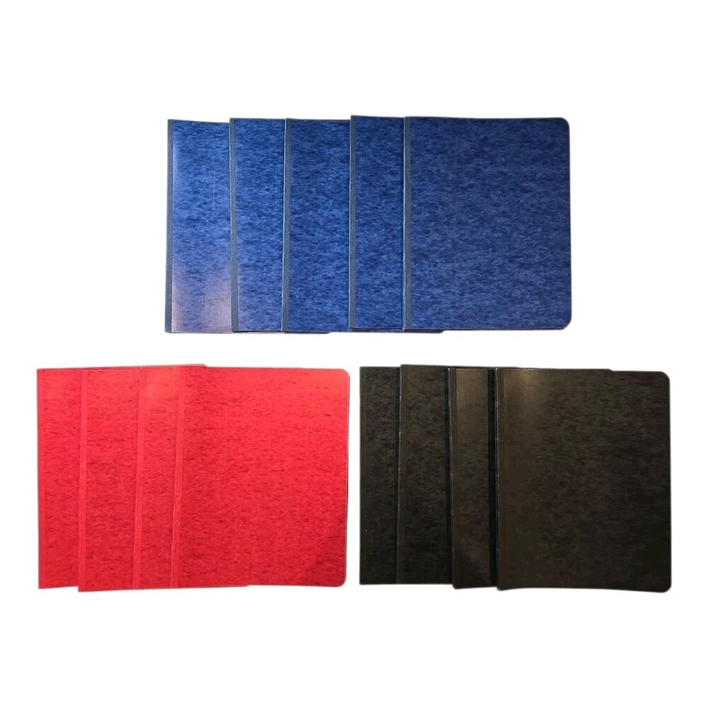 13 ACCO Presstex Report Cover, Prong Clip, Letter, 3" Capacity, Blue, Red, Black